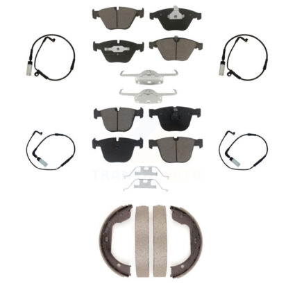 Front Rear Ceramic Disc Brake Pads And Wear Sensors Kit (7Pc) For BMW 550i 545i 645Ci KCW-100440