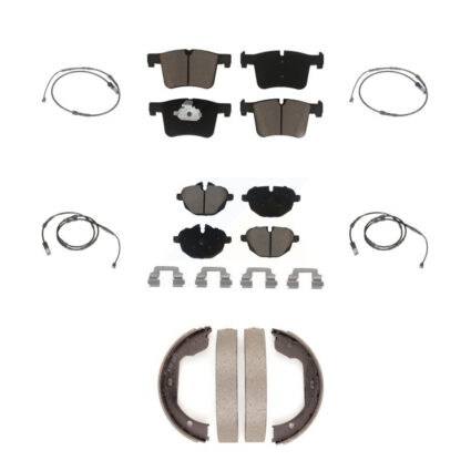 Front Rear Ceramic Disc Brake Pads And Wear Sensors Kit (7Pc) For 2011 BMW X3 xDrive28i KCW-100447