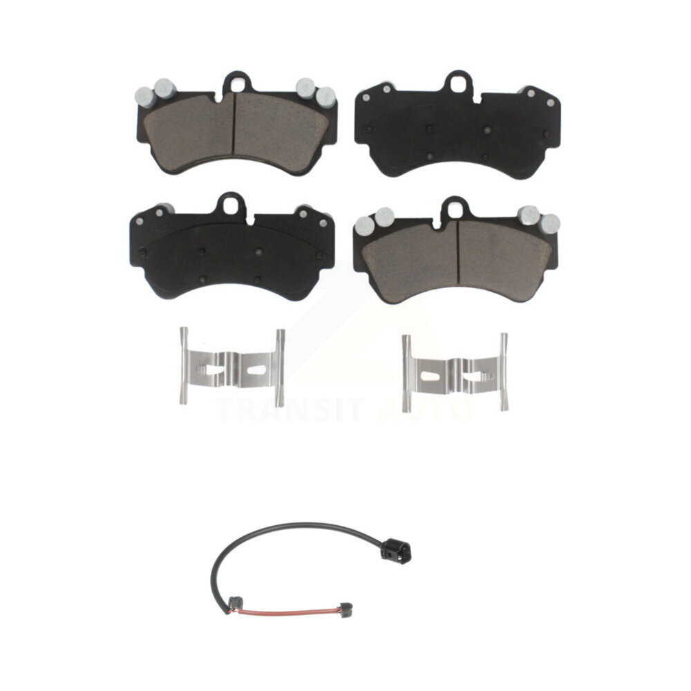 Front Ceramic Disc Brake Pads And Wear Sensors Kit For Porsche Cayenne KCW-100522