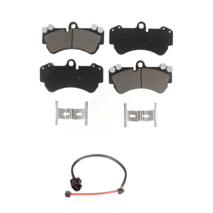 Front Ceramic Disc Brake Pads And Wear Sensors Kit For Porsche Cayenne KCW-100525