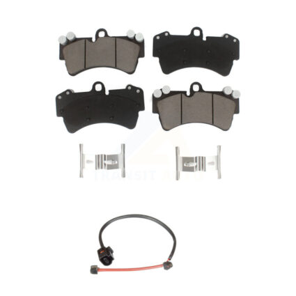 Front Ceramic Disc Brake Pads And Wear Sensors Kit For Porsche Cayenne KCW-100526
