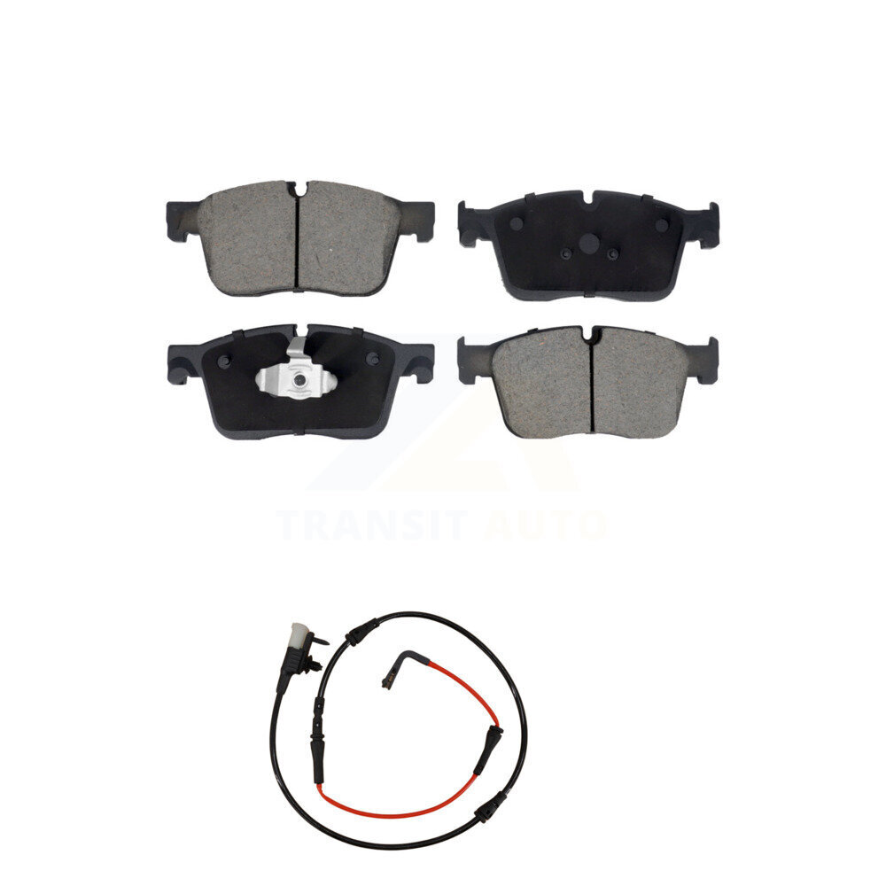 Front Ceramic Disc Brake Pads And Wear Sensors Kit For Jaguar XE KCW-100536