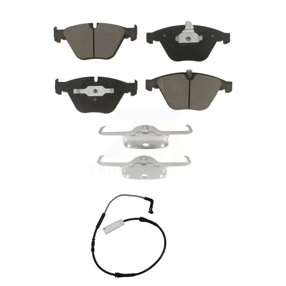 Front Ceramic Disc Brake Pads And Wear Sensors Kit For BMW 335i 328i 335d 3.0L KCW-100556