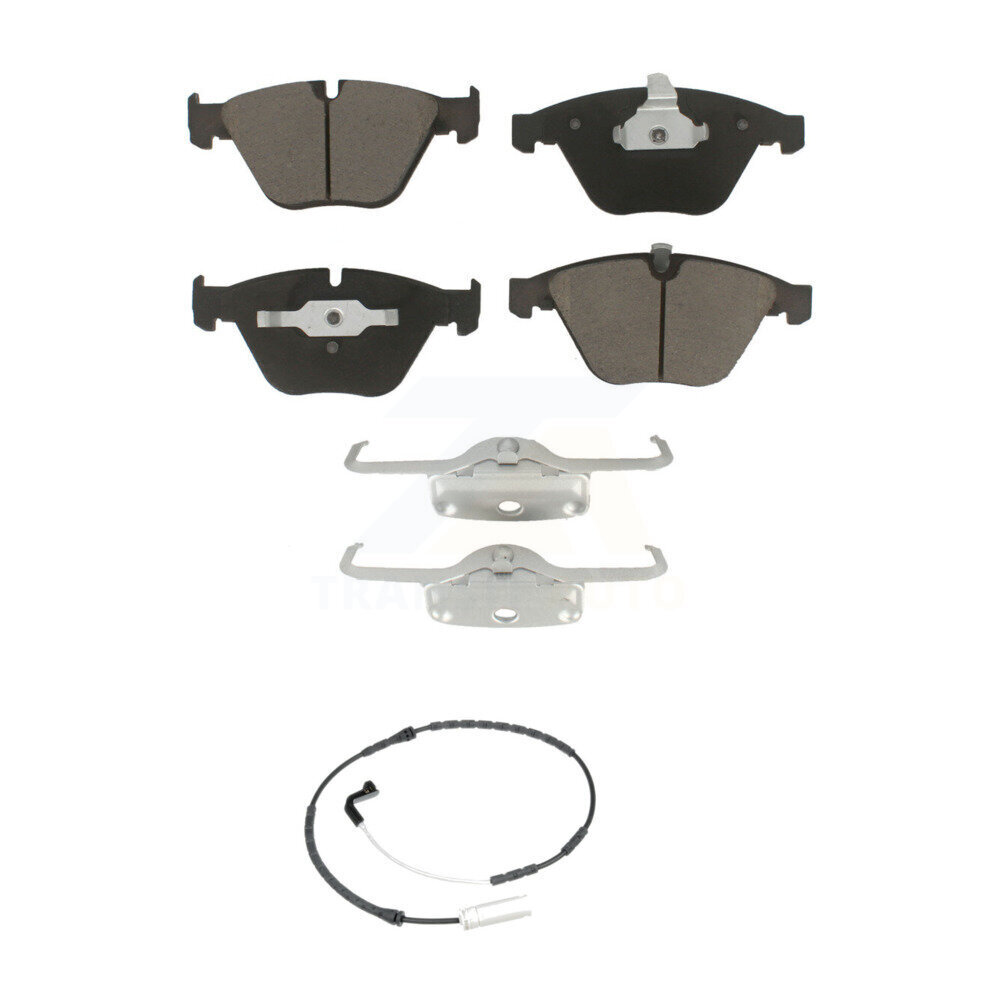Front Ceramic Disc Brake Pads And Wear Sensor Kit For 2009-2010 BMW 328i xDrive 335i 3.0L KCW-100572
