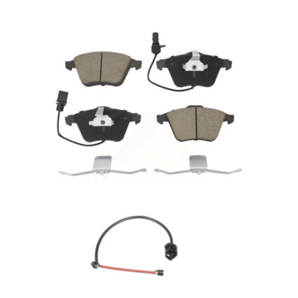 Front Ceramic Disc Brake Pad And Extra Wear Sensor Kit For 2012-2013 Audi TT Quattro 2.0L KCW-100582