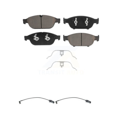 Front Ceramic Disc Brake Pads And Wear Sensor Pairs Kit For Audi A6 Quattro KCW-100612