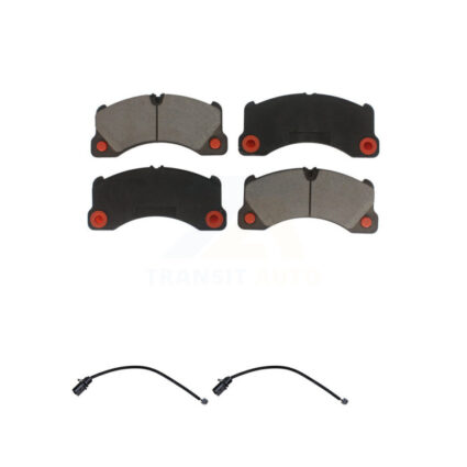Front Ceramic Disc Brake Pads And Wear Sensor Pairs Kit For 2017 Porsche Macan 2.0L KCW-100635
