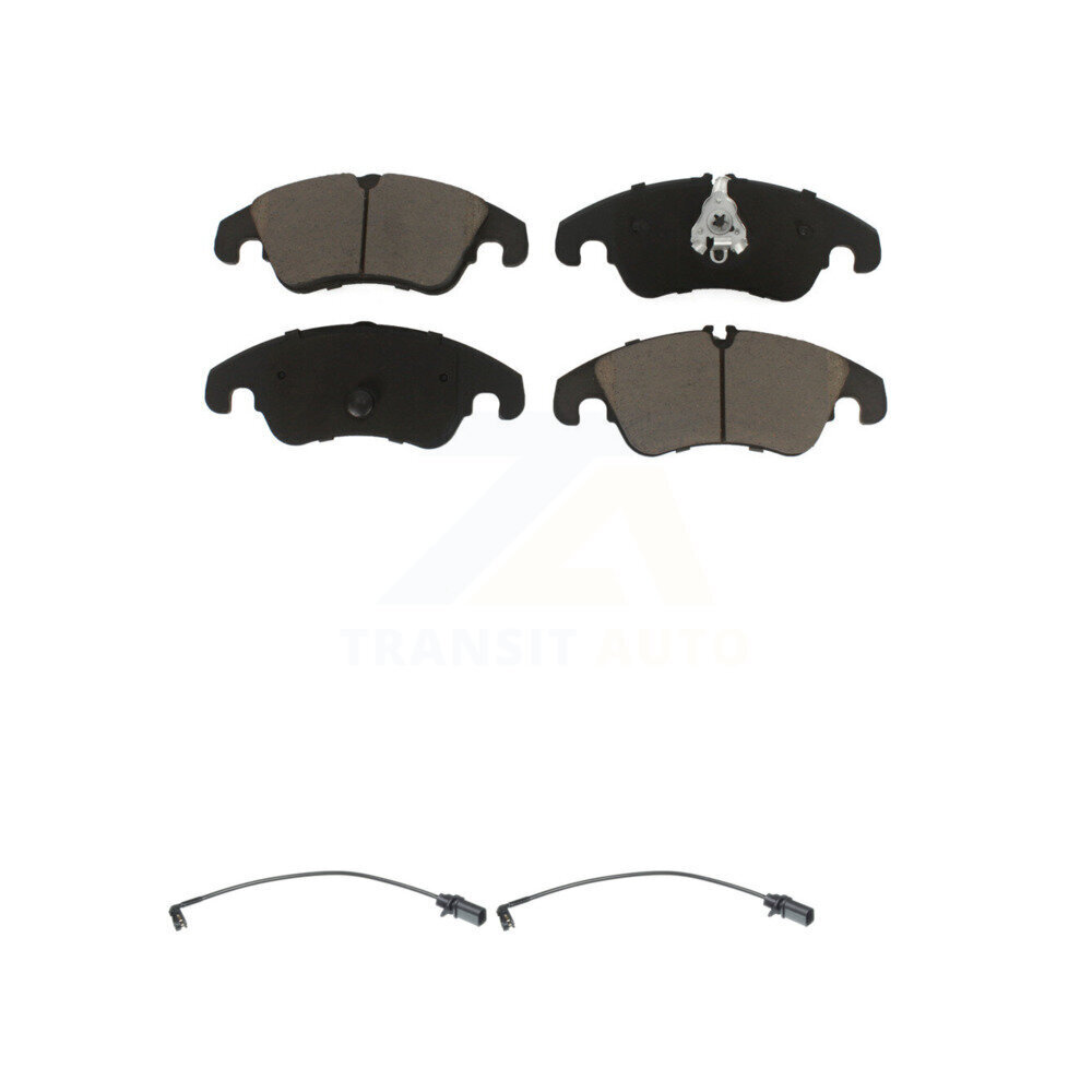 Front Ceramic Brake Pad & Wear Sensor Pair Kit For Audi Q5 A4 Quattro A5 S4 S5 allroad A6 KCW-100639