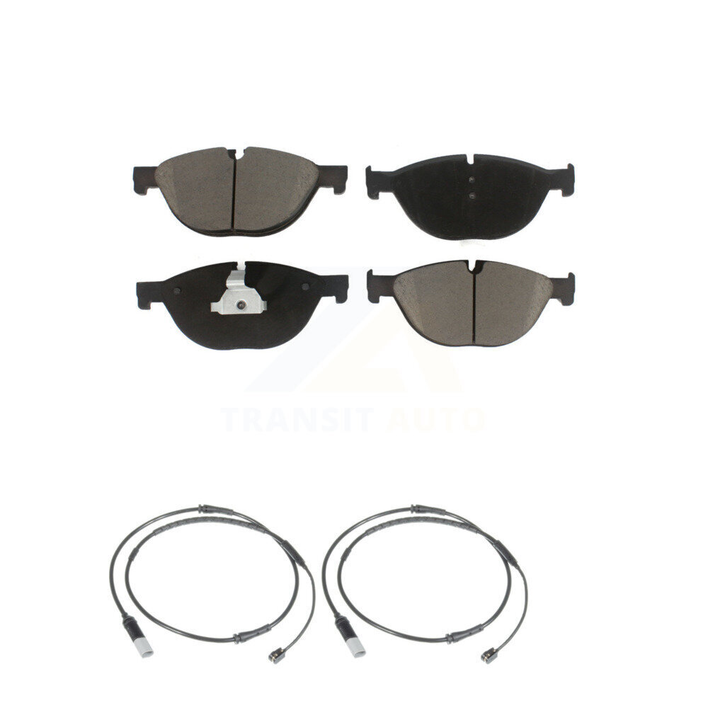 Front Ceramic Brake Pads Wear Sensor Pair Kit For BMW 650i xDrive Gran Coupe 550i 750i GT KCW-100666