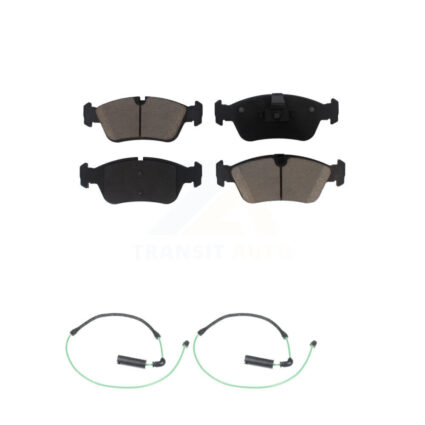 Front Ceramic Disc Brake Pads And Wear Sensor Pairs Kit For 2001-2005 BMW 325xi 2.5L KCW-100670