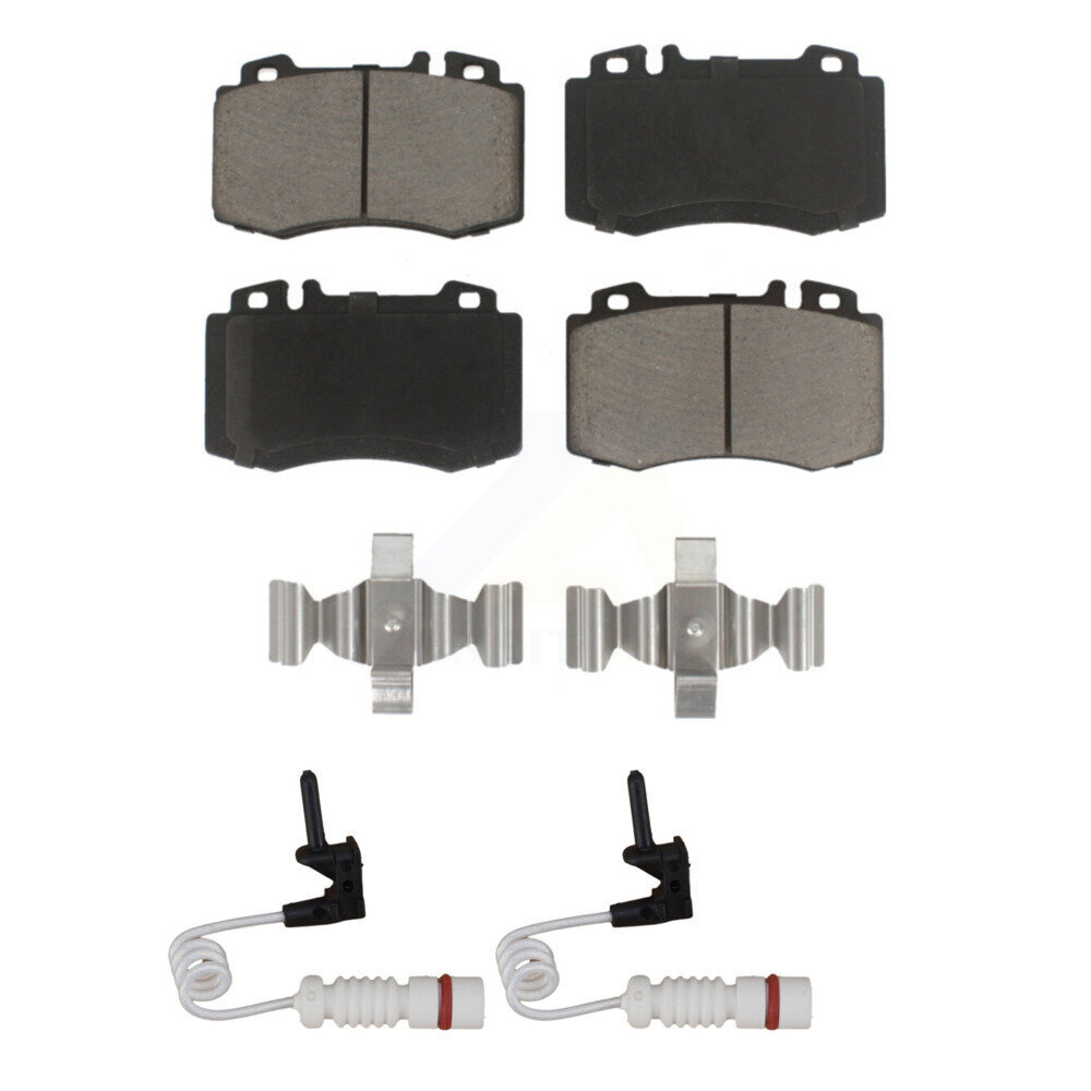 Front Ceramic Disc Brake Pads Wear Sensor Pair Kit For Mercedes-Benz ML500 ML430 ML55 AMG KCW-100678