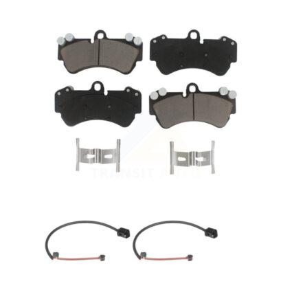 Front Ceramic Disc Brake Pads And Wear Sensor Pairs Kit For Porsche Cayenne KCW-100679