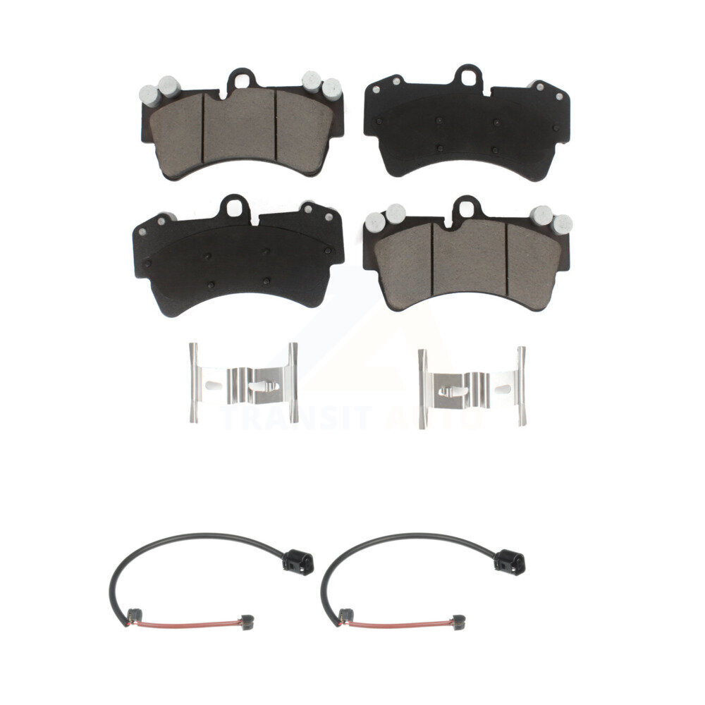 Front Ceramic Disc Brake Pads And Wear Sensor Pairs Kit For Audi Q7 Porsche Cayenne KCW-100680