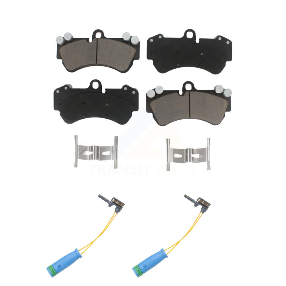 Front Ceramic Disc Brake Pads & Wear Sensor Pair Kit For 2017-2018 Mercedes-Benz G550 4x4 KCW-100681