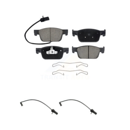 Front Ceramic Disc Brake Pads And Extra Wear Sensor Pairs Kit For Audi A4 Quattro KCW-100696