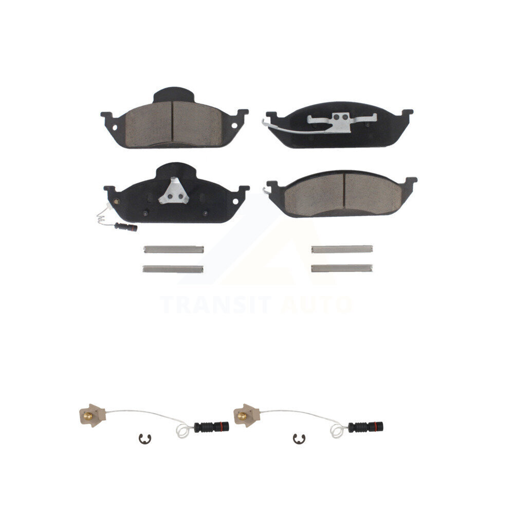Front Ceramic Disc Brake Pad And Wear Sensor Pair Kit For Mercedes-Benz ML320 ML350 ML430 KCW-100703