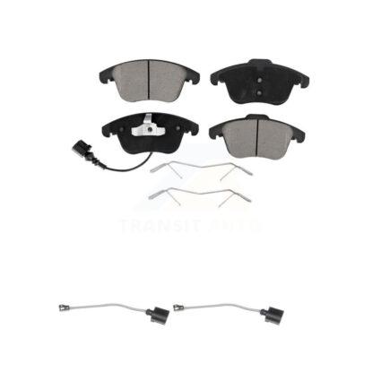 Front Ceramic Disc Brake Pad And Extra Wear Sensor Pair Kit For Volkswagen Tiguan Limited KCW-100704