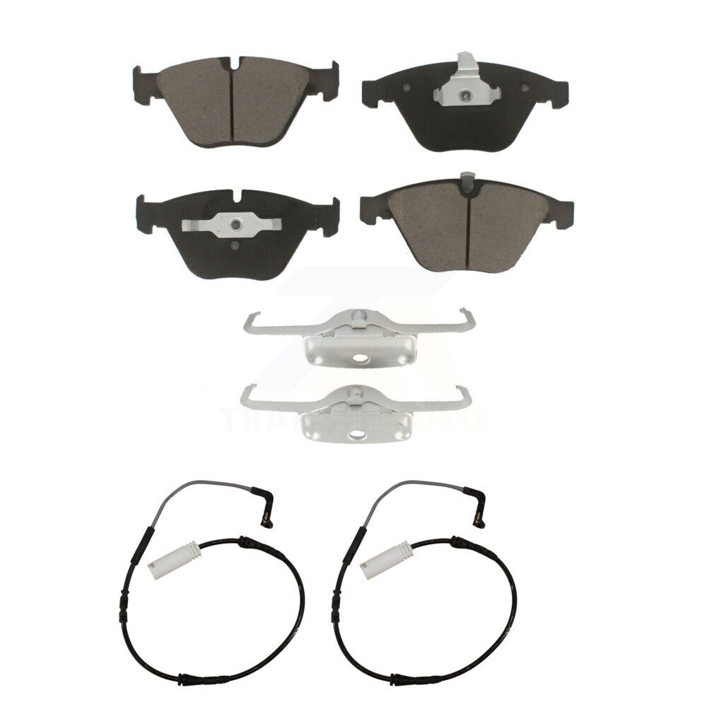 Front Ceramic Disc Brake Pads And Wear Sensor Pairs Kit For BMW 335i 328i 335d 3.0L KCW-100713