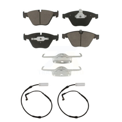 Front Ceramic Disc Brake Pads And Wear Sensor Pairs Kit For 2008 BMW 328i 3.0L KCW-100714