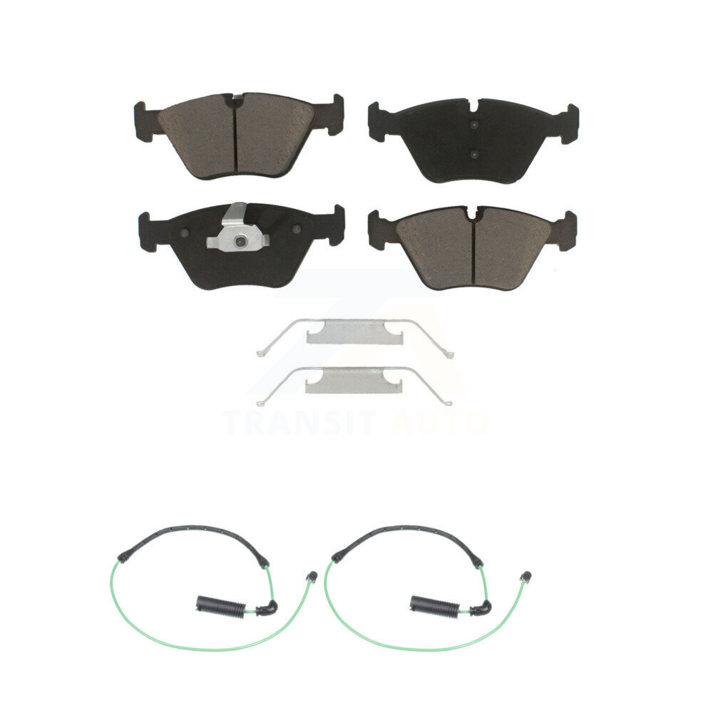 Front Ceramic Disc Brake Pads And Wear Sensor Pairs Kit For BMW 330Ci 330i 330xi M3 KCW-100749
