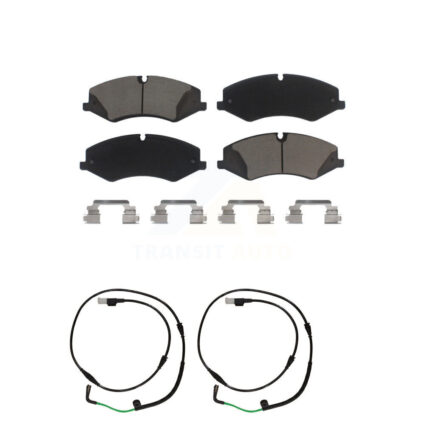 Front Ceramic Disc Brake Pads And Wear Sensor Pairs Kit For Land Rover LR4 KCW-100762