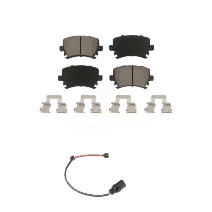 Rear Ceramic Disc Brake Pads And Wear Sensors Kit For 2011 Audi A6 KCW-100776