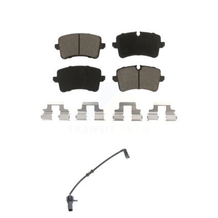 Rear Ceramic Brake Pad And Wear Sensor Kit For 2011-2012 Audi A8 Quattro with 356mm Rotor KCW-100784