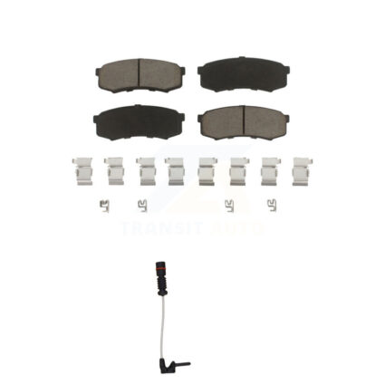 Rear Ceramic Disc Brake Pads And Wear Sensors Kit For 2000 Mercedes-Benz C43 AMG 4.3L KCW-100821