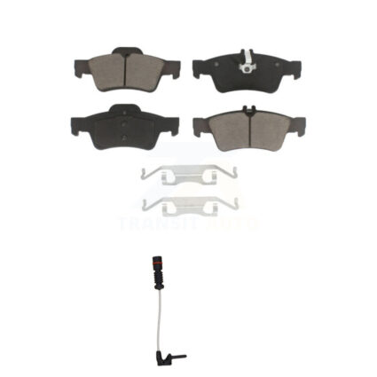 Rear Ceramic Disc Brake Pad & Wear Sensor Kit For 2003 Mercedes-Benz E320 Sedan with 3.2L KCW-100823