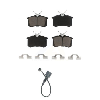 Rear Ceramic Disc Brake Pads And Wear Sensors Kit For 2003-2006 Audi TT 1.8L KCW-100843