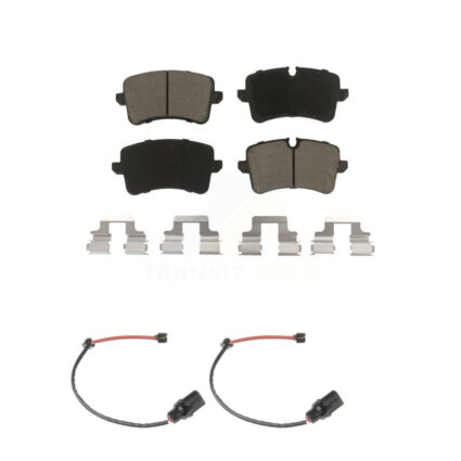 Rear Ceramic Disc Brake Pads And Wear Sensors Kit For Porsche Macan Audi A6 KCW-100896