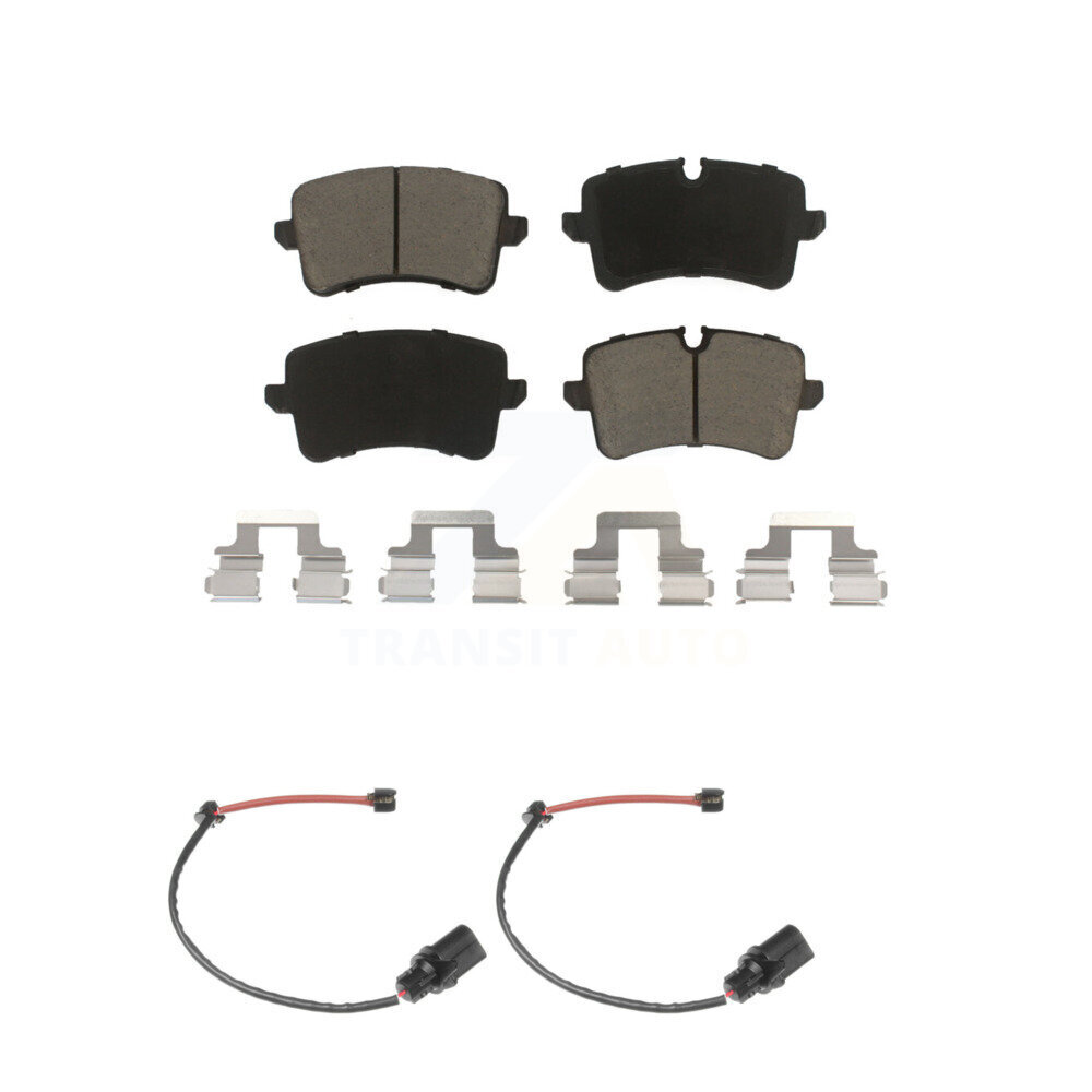 Rear Ceramic Disc Brake Pads And Wear Sensors Kit For Porsche Macan Audi A6 KCW-100896