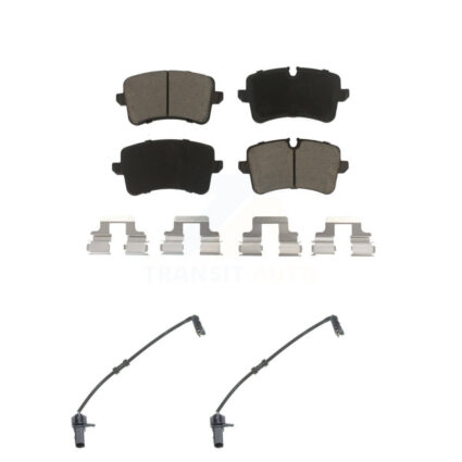 Rear Ceramic Brake Pad And Wear Sensor Kit For 2011-2012 Audi A8 Quattro with 356mm Rotor KCW-100907