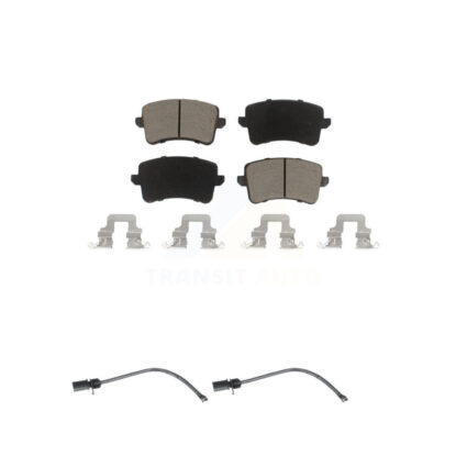 Rear Ceramic Disc Brake Pads And Wear Sensors Kit For 2015 Audi Q5 KCW-100924