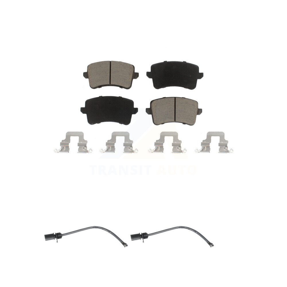 Rear Ceramic Disc Brake Pads And Wear Sensors Kit For 2015 Audi Q5 KCW-100924