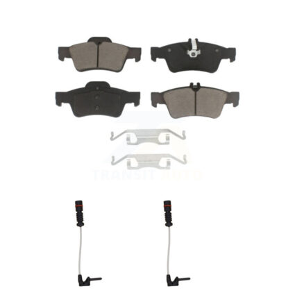 Rear Ceramic Disc Brake Pad & Wear Sensor Kit For 2003 Mercedes-Benz E320 Sedan with 3.2L KCW-100946