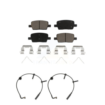 Rear Ceramic Brake Pad & Wear Sensor Kit For Cadillac CT6 With 345mm Diameter Front Rotor KCW-100950