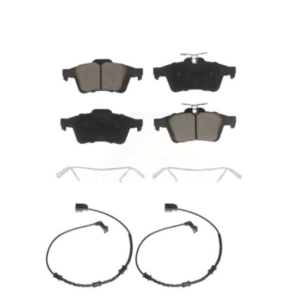 Rear Ceramic Disc Brake Pads And Wear Sensors Kit For Jaguar XF XJ XK XKR KCW-100981