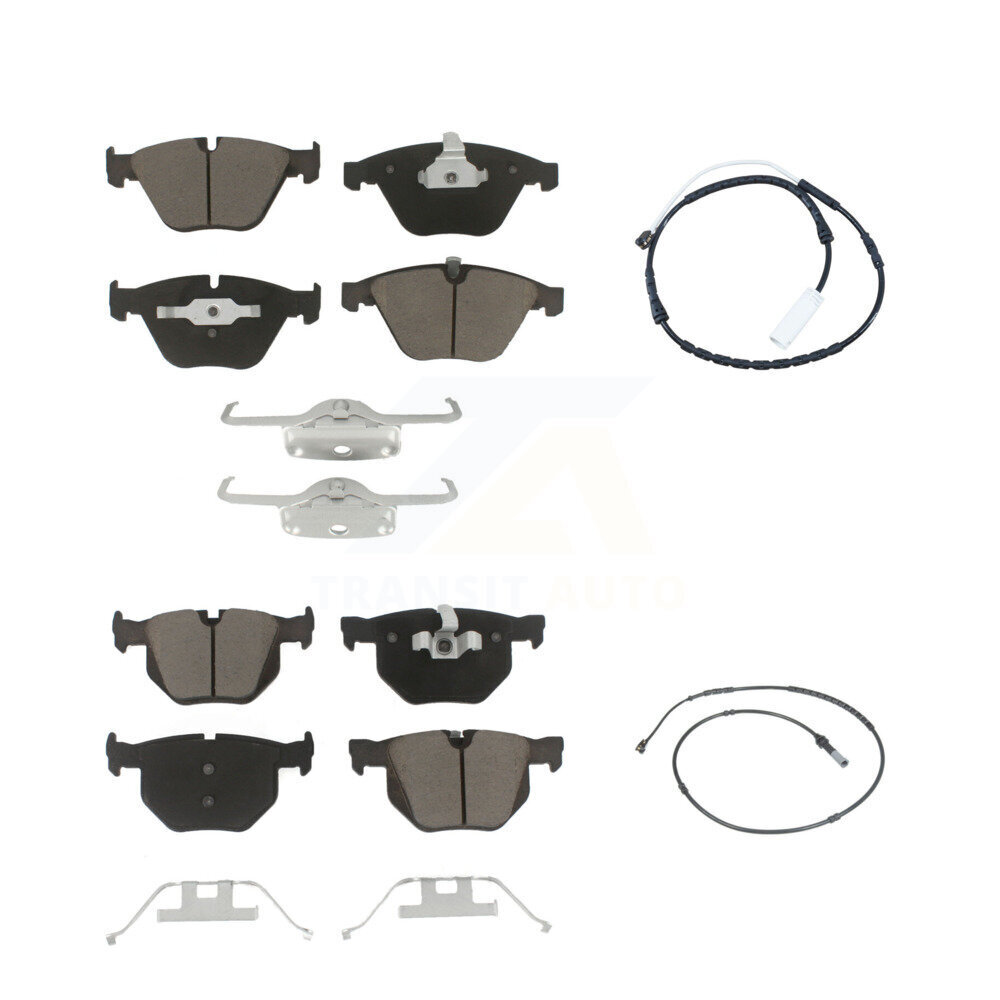 Front Rear Ceramic Disc Brake Pads And Wear Sensors Kit For BMW 335i xDrive KCW-101009