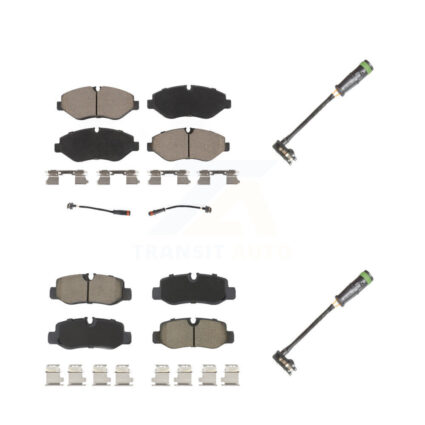 Front Rear Ceramic Brake Pads & Extra Wear Sensor Kit For 16-20 Mercedes-Benz Metris 2.0L KCW-101020