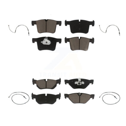 Front Rear Ceramic Disc Brake Pads And Wear Sensors Kit For 2012 BMW 320i 2.0L KCW-101028