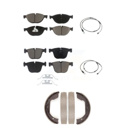 Front Rear Ceramic Disc Brake Pads And Wear Sensor Kit (5Pc) For 2012 BMW 750i GAS engine KCW-101042