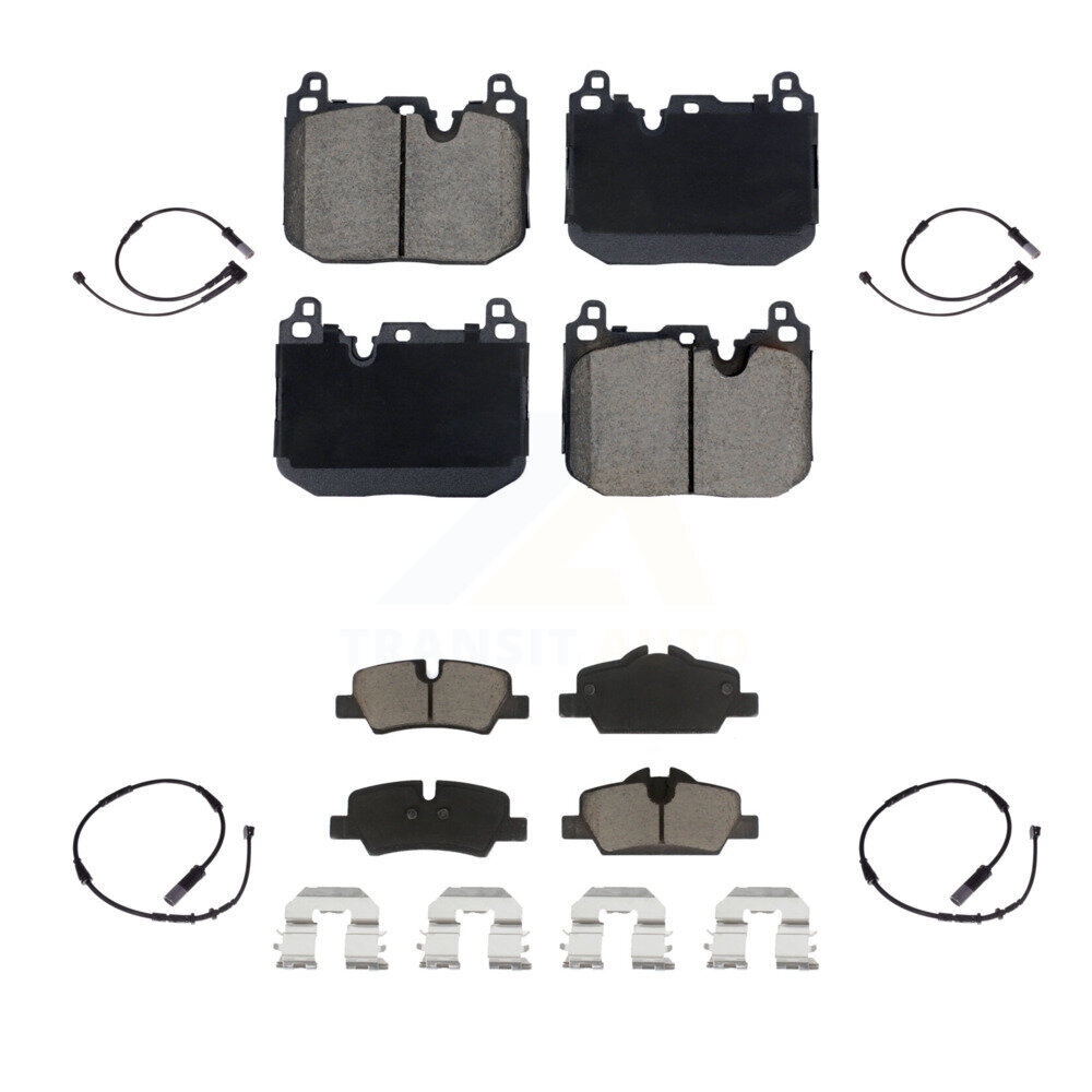 Front Rear Ceramic Disc Brake Pads And Wear Sensors Kit For Mini Cooper KCW-101084