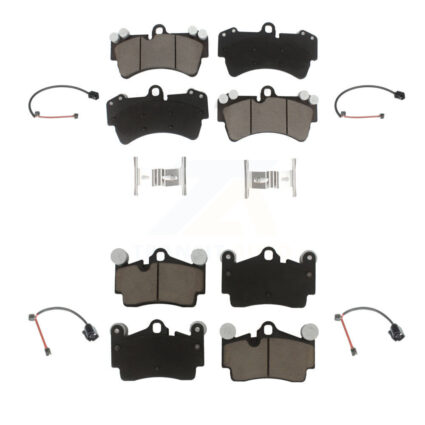 Front Rear Ceramic Disc Brake Pads And Wear Sensors Kit For Audi Q7 Porsche Cayenne KCW-101088