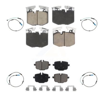 Front Rear Ceramic Brake Pad Wear Sensor Kit For BMW 530i xDrive 530e 740e 740i 840i Gran KCW-101095