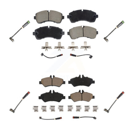 Front Rear Ceramic Disc Brake Pad & Extra Wear Sensor Kit For Mercedes-Benz Sprinter 3500 KCW-101108