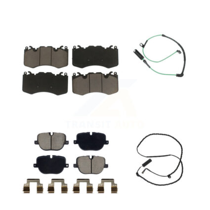 Front Rear Ceramic Disc Brake Pads And Wear Sensors Kit For Land Rover Range KCW-101114