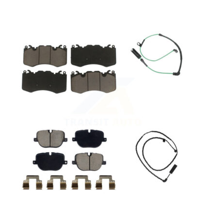 Front Rear Ceramic Disc Brake Pads And Wear Sensors Kit For Land Rover Range KCW-101116