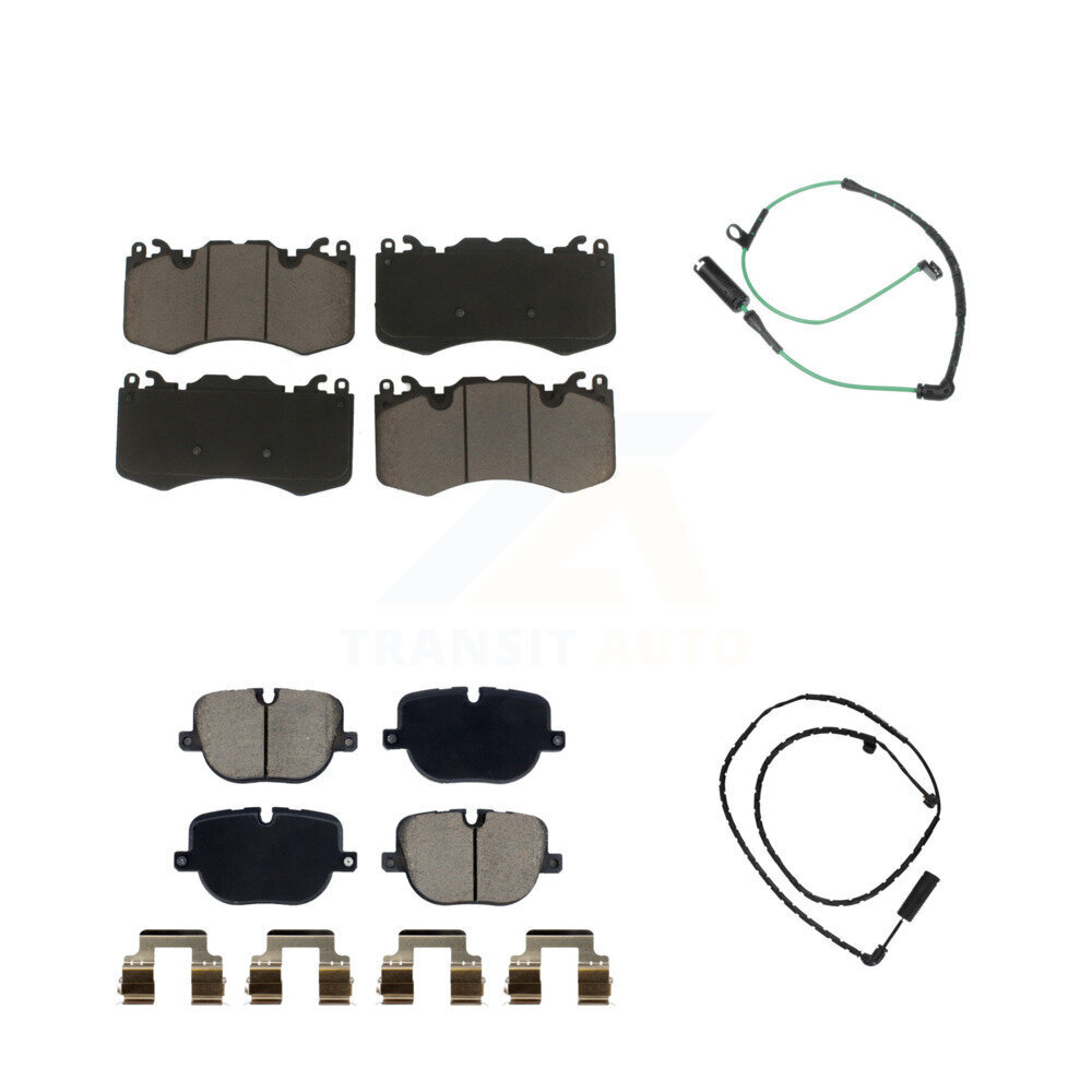 Front Rear Ceramic Disc Brake Pads And Wear Sensors Kit For Land Rover Range KCW-101116