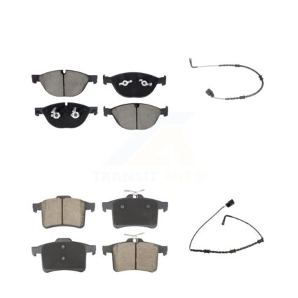 Front Rear Ceramic Disc Brake Pad Wear Sensor Kit For Jaguar XJ XJR From VIN #V90866 5.0L KCW-101118